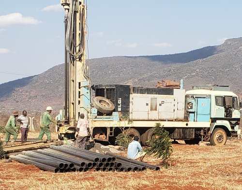 Borehole drilling operation in Mopani District